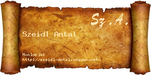 Szeidl Antal névjegykártya