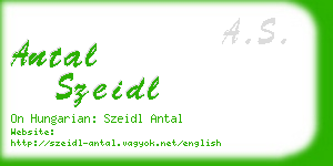 antal szeidl business card